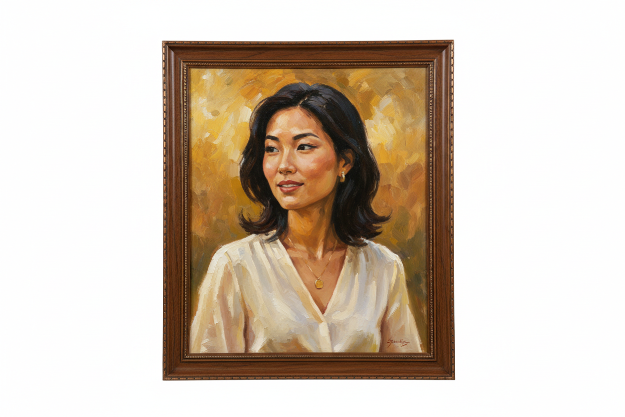 画框纯背景油画